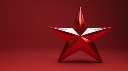 Obraz premium A red star is on a red background