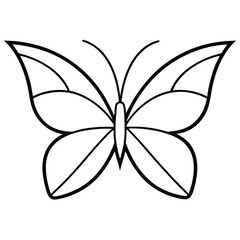 Butterfly with line art style logo icon design animal beauty vector illustration