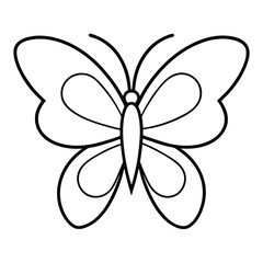 Butterfly with line art style logo icon design animal beauty vector illustration