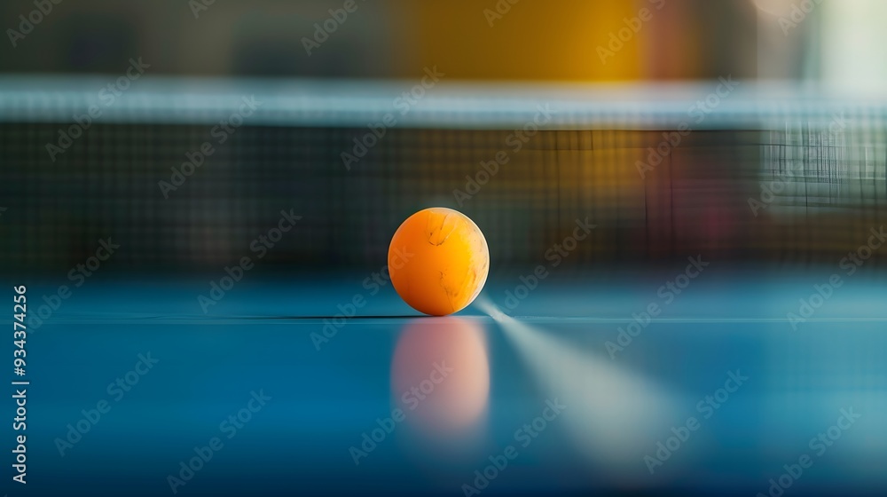 Poster a minimalistic representation of the relationship between table tennis and unity ai generated illust