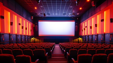 Obraz premium A modern take on a movie theater offering discounts for seniors AI generated illustration