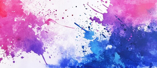 Fototapeta premium Urban Hipster Background with Spatter Watercolor Dirty Art Aesthetic Abstract Dyed Backdrop White Splat Design Creative Ink Banner Trendy Fashion Watercolor Style Splattered Tie Dye with Wet Brush