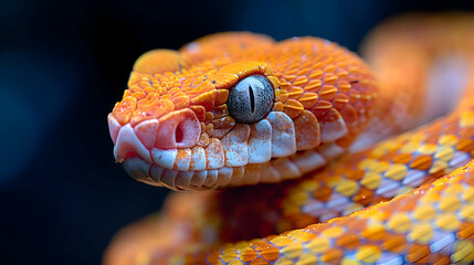 Fototapeta premium Amazon Coral Snake head, showcasing its distinctive colors and patterns