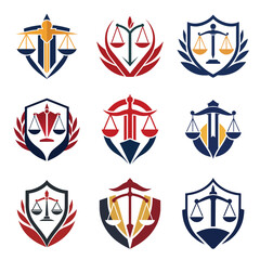 Law firm logo vector on white background