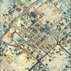 Detailed urban vector map of Jazan, Saudi Arabia, highlighting its modern cityscape and strategic