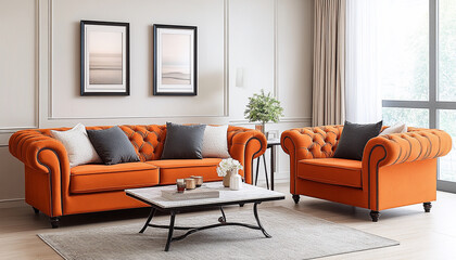 Colourful living room Regency Interior Design Style