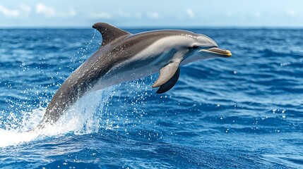 Fototapeta premium Dolphin Leaping Out Of The Water