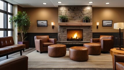 A grand meeting room with high ceilings and ornate chandeliers, fit for important business meetings and negotiations.