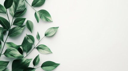 Minimalistic aestethic plant wallpaper on white background