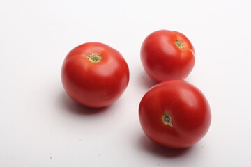 tomatoes on a white background