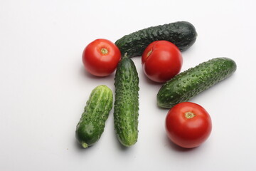 tomatoes and cucumbers