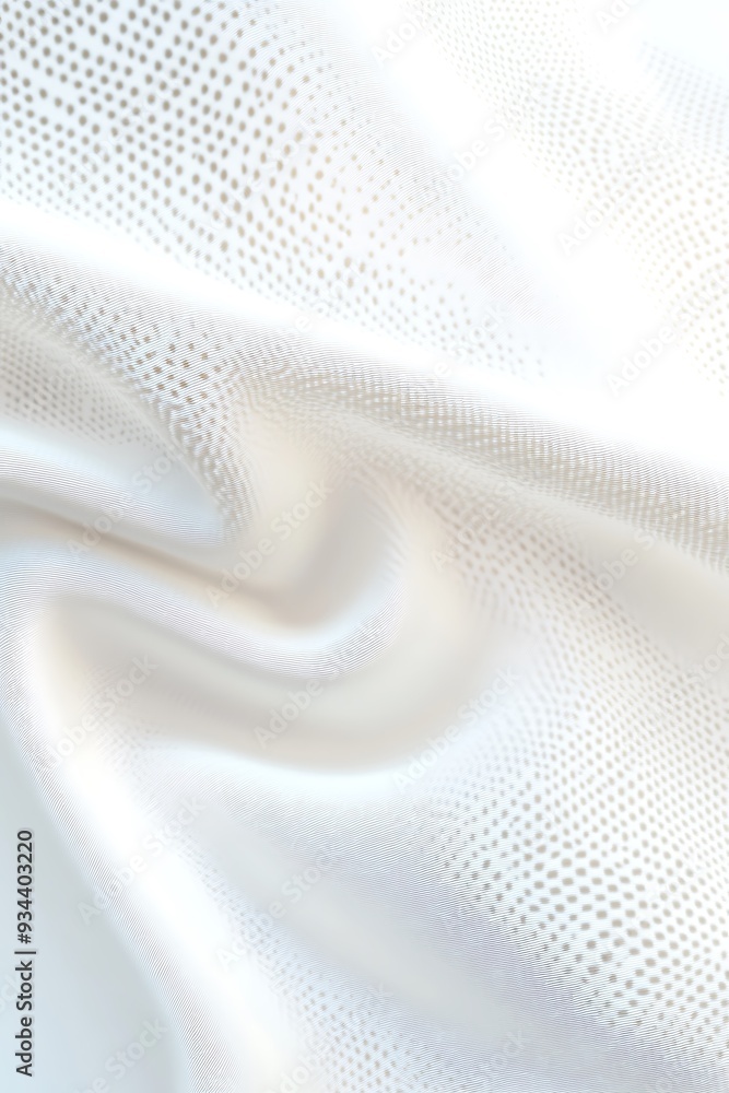 Poster abstract white fabric with dotted pattern and wavy texture
