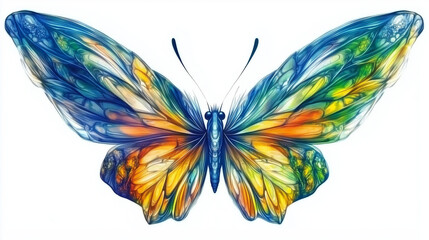 Fototapeta premium a close up of a colorful butterfly