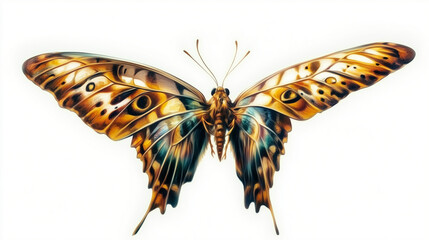 a close up of a colorful butterfly