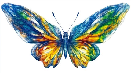 Obraz premium a close up of a colorful butterfly