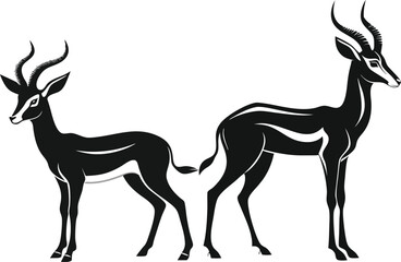 Fototapeta premium springbok vector art illustration vector illustration 