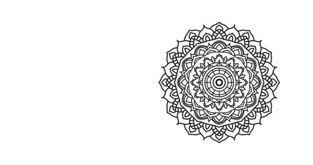 Beautiful mandala vector illustration for coloring books. Great for tattoo design, background on Banners, Covers, and posters. 