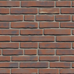 Obraz premium seamless brick wall texture tile red clincer mortar joints for surface mapping stone bricks architecture game design 2d flat