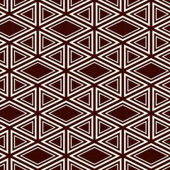 Ethnic, tribal seamless surface pattern. Native americans style background. Repeated diamond, triangles ornament. Geometric figures motif. Boho chic digital paper, textile print. Modern geo wallpaper.
