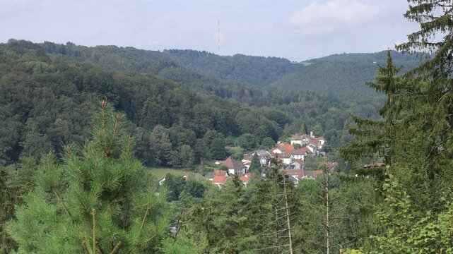 A village in the middle of the woods. Eppenbrunn, Rheinland-Pfalz, Germany.