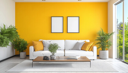 Colourful living room Southwestern Revival Interior