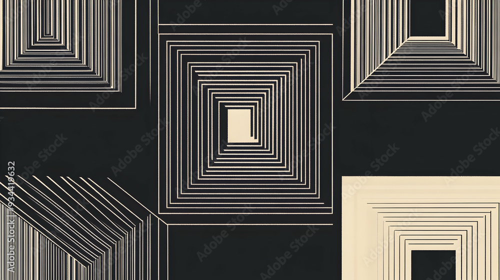 Aufkleber minimalistic vector texture with linear squares pattern. creative idea of modern design with abstrac
