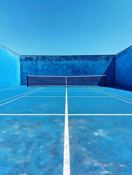 blue tennis coart