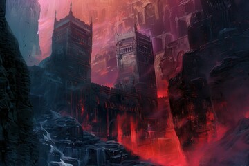 Crimson City: A Fantasy Landscape