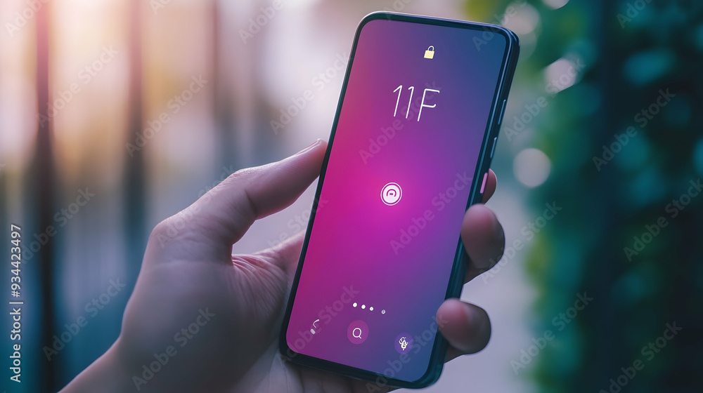 Poster otp one time password, digits security code on mobile phone smartphone screen, 2fa