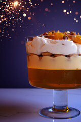 Tropical Mango Trifle Layered Traditional Holiday Dessert