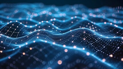 A tapestry of dots and lines creating an abstract detailed visual of a technological network  AI generated illustration