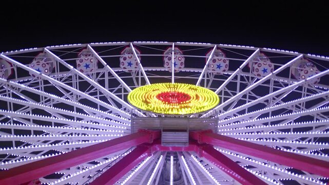 Amusement Park Fun Children Happy Times at Night