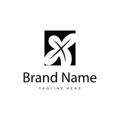 initial logo letter X with a simple and minimalist alphabet letter design concept