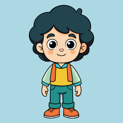 cute boy Adobe Illustrator Artwork