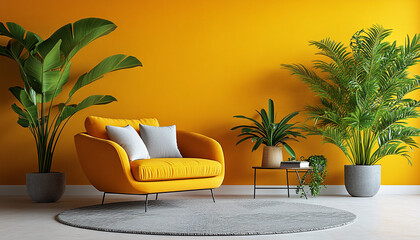 Colourful living room Tropical Interior Design