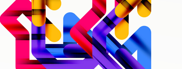 Abstract background - colorful lines composition. Technology or business digital template