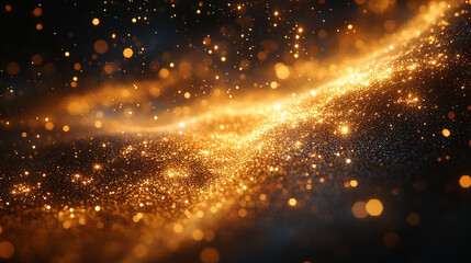 golden dust particles