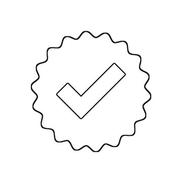 recommend clip art: Quality guarantee outline icon isolated on white background. Award, winner, trophy, top quality, promotion concept. Flat design.