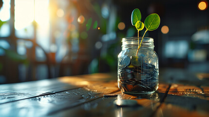 money saving and investment concept