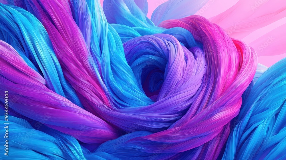 Aufkleber vibrant abstract swirl of blue and pink colors, creating a dynamic and visually captivating backgrou