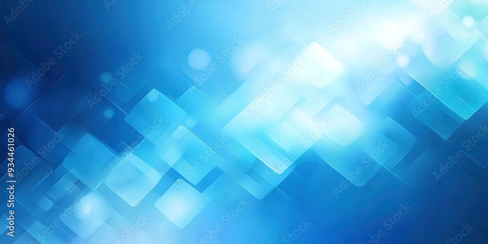 Aufkleber abstract blue background with geometric shapes and light effects, creating a modern and dynamic visu
