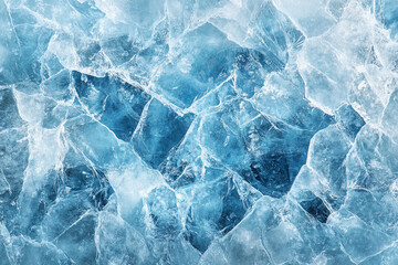Fototapeta premium Cracked ice texture frozen wilderness 