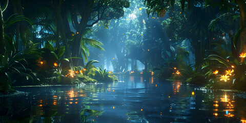 Enchanting Jungle and Crystal LakeInspired by Pandora
