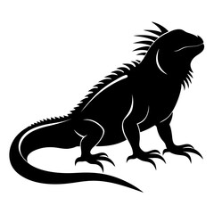 silhouette of a lizard