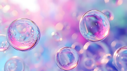 Abstract 3D bubbles in a bath theme  AI generated illustration