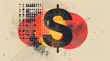 $ dollar sign with color background