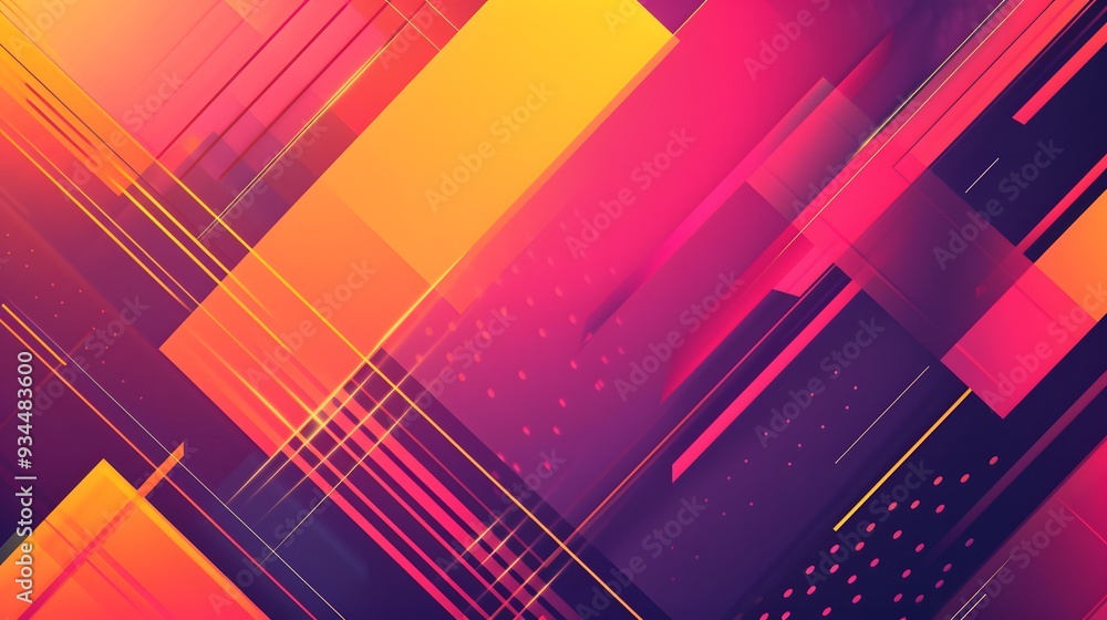 Poster abstract geometric background a vibrant and dynamic backdrop featuring intersecting shapes and lines