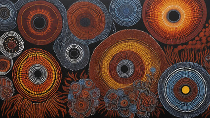 Beautiful Australian Aboriginal dot art
