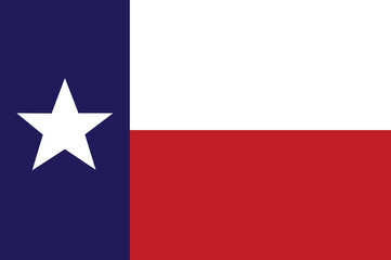 Naklejka premium Texas state flag vector illustration. 