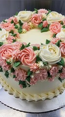Cake Decorating: A cake with a blank icing area